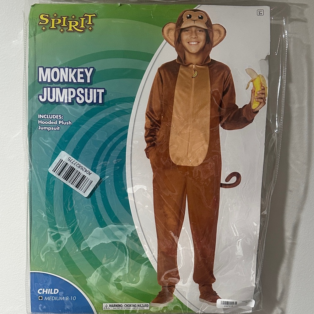 Spirit Brown Monkey Jumpsuit Costume